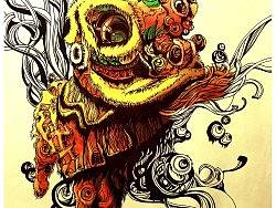 「舞獅」插畫(huà)（個(gè)人主頁(yè)-ZMjcxMjI0） - 藝術(shù)插畫(huà) - 站酷設(shè)計(jì)師程子安原創(chuàng)素材 - 站酷ZCOOL