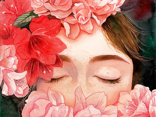 花与少女