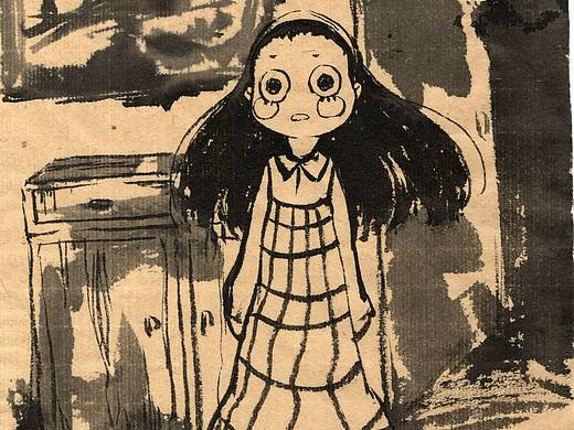 (*╹▽╹*)脑洞，在一个森林的古堡里有一只不知道死了多久的小女孩。