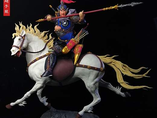 塑新斋潘纪坤手作彩塑三国赵云