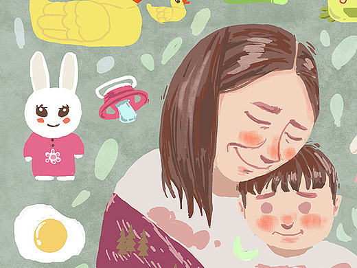 给老婆的生日贺图（个人主页-ZMTg2MjkyMDg=） - 商业插画 - 站酷设计师子淡原创素材 - 站酷ZCOOL