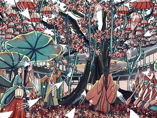 城市文化插画——成都
