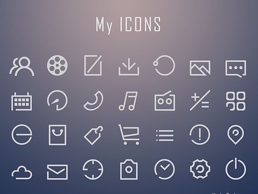 icons 图标 线性 临摹