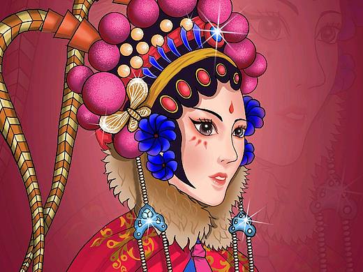 国潮京剧（个人主页-ZNTA3MzkxOTI=） - 创作习作 - 站酷设计师画画的Lily原创素材 - 站酷ZCOOL