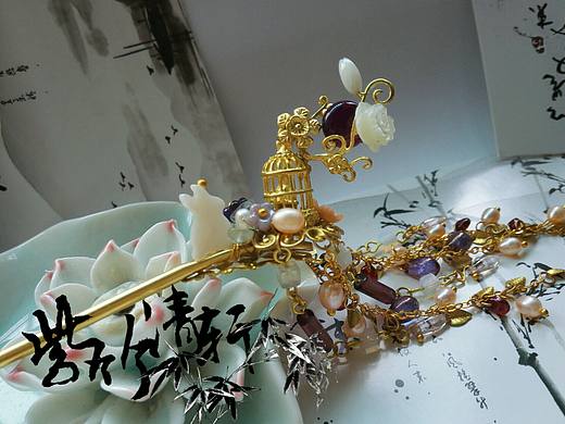 【紫竹清轩】兔子与囚鸟·发簪（个人主页-ZMTc4OTc2OTY=） - 首饰设计 - 站酷设计师朔月淮修原创素材 - 站酷ZCOOL