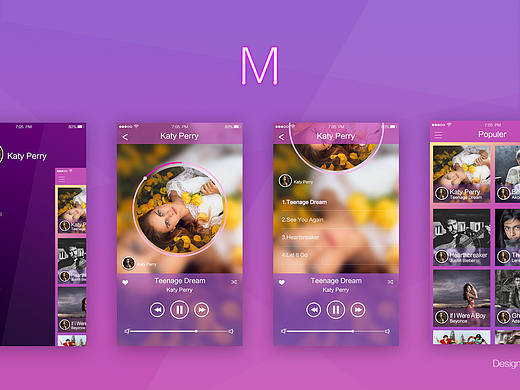 音乐播放app（个人主页-ZMTkwNzUxOTI=） - APP界面 - 站酷设计师张ok原创素材 - 站酷ZCOOL