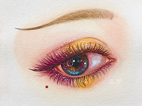 最近画的五官：眉眼耳鼻嘴