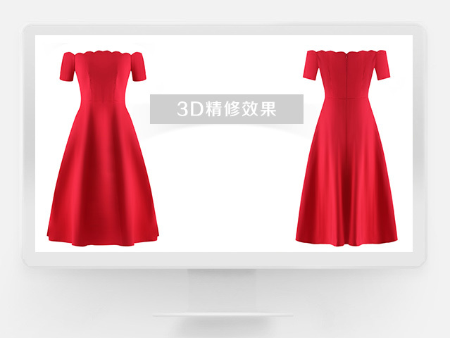 女装礼服 3D透视效果精修