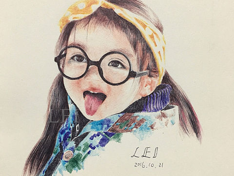 彩色圆珠笔手绘