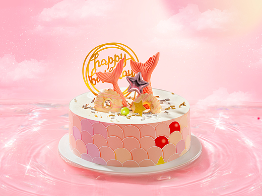 甜品蛋糕拍摄——锦鲤美人鱼