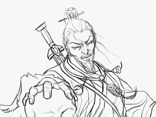 古风原画邪术士初步素描关系4【深圳名动漫】