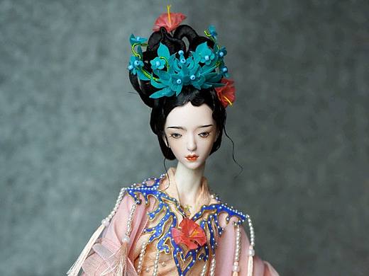 【陶瓷BJD】蜀葵花神  4厘米特体 护佑蜀地安然无恙