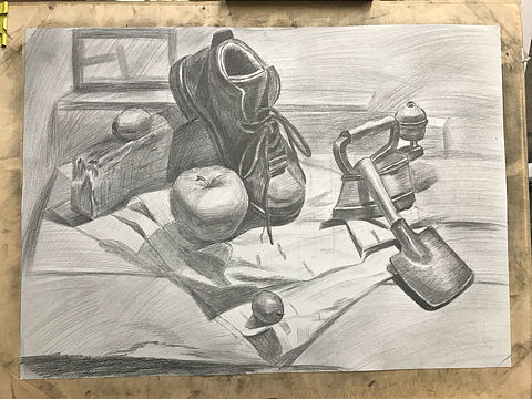 静物素描（个人主页-ZMzA2NTIwNjg=） - 绘画 - 站酷设计师榴莲视觉设计原创素材 - 站酷ZCOOL