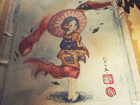 八月十五小作一幅