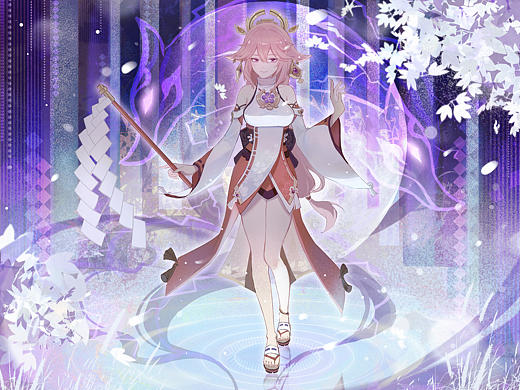 原神-八重神子同人绘画