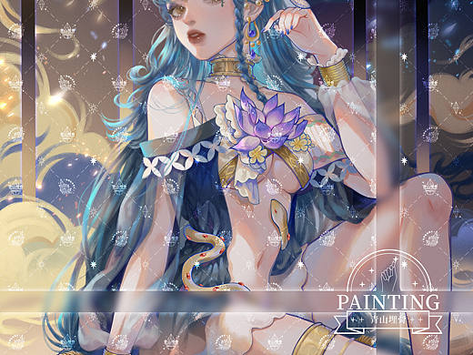 【插画展示】埃及元素少女