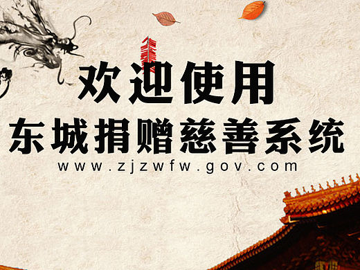 东城捐赠慈善系统首页设计