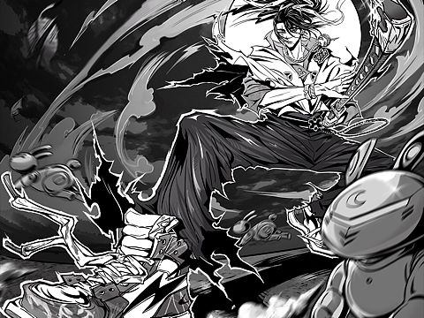 黑白武士风概念设计