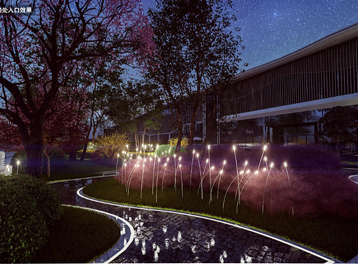 现代主义 流动曲线 酒店 售楼处示范区景观设计