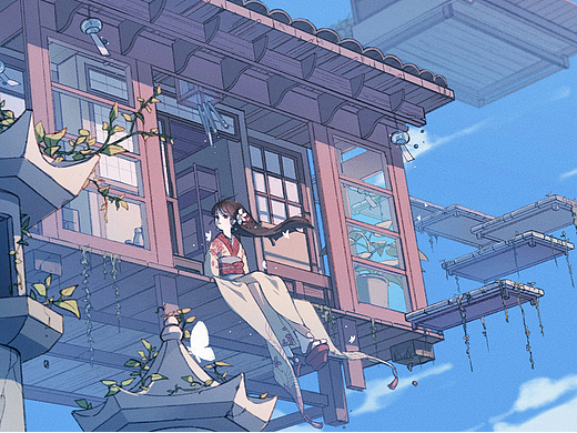 插画Log | 海妖/透视/小房子/光影/色彩