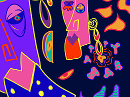 抽象插画   💥💫