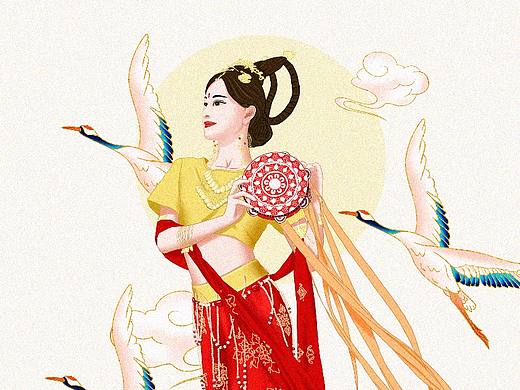 【飛天】系列手繪（個人主頁-ZNjAyODcyOTI=） - 藝術(shù)插畫 - 站酷設(shè)計師無昂原創(chuàng)素材 - 站酷ZCOOL