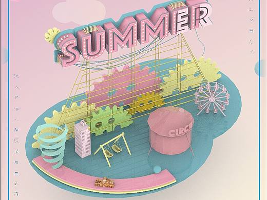 C4D海报练习（个人主页-ZNDIxODY2MzI=） - 海报 - 站酷设计师小羊0416原创素材 - 站酷ZCOOL