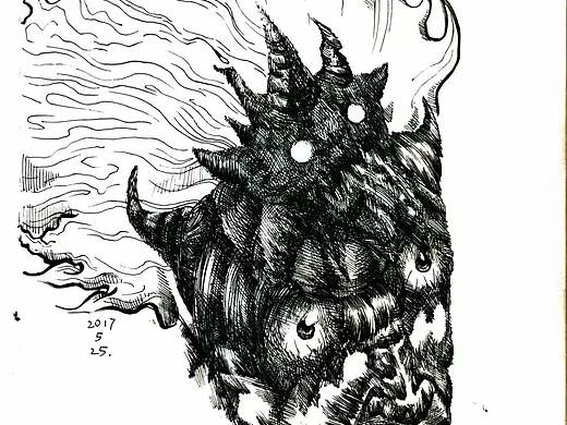 圆珠笔鬼怪创作