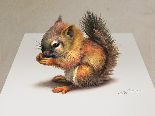 【彩鉛立繪】一只小松鼠（個(gè)人主頁-ZMjIwMzExNzI=） - 創(chuàng)作習(xí)作 - 站酷設(shè)計(jì)師一盒火柴原創(chuàng)素材 - 站酷ZCOOL