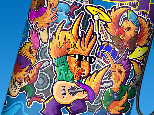 I Love Rock N' Roll-Libratone（个人主页-ZMjIyNzk0MDQ=） - 商业插画 - 站酷设计师JairWoo原创素材 - 站酷ZCOOL