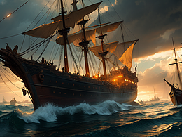 暴風(fēng)雨中的船只