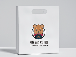 餐饮标志logo设计-熊记炸卷