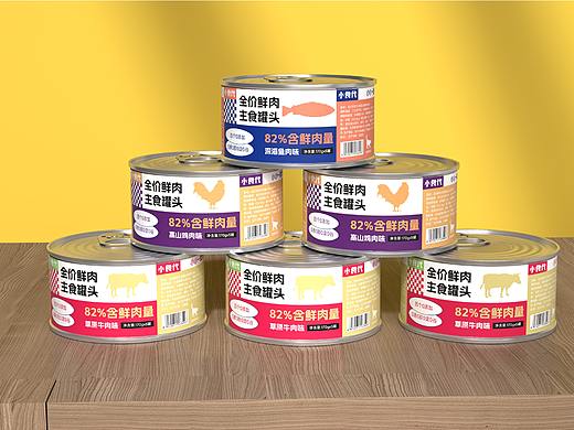 小食代鲜肉主食罐头包装设计提案
