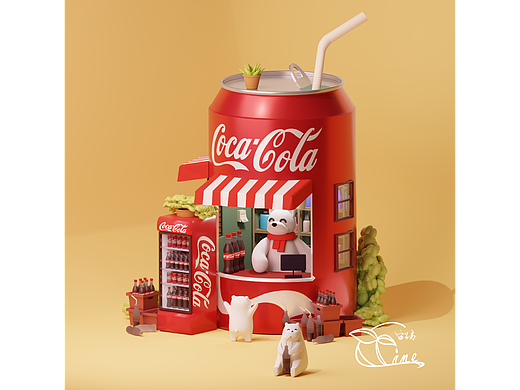 2022-02 Blender小场景建模作品 可乐屋