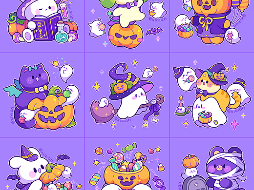 🎃万圣节的小可爱们👻|插画合集