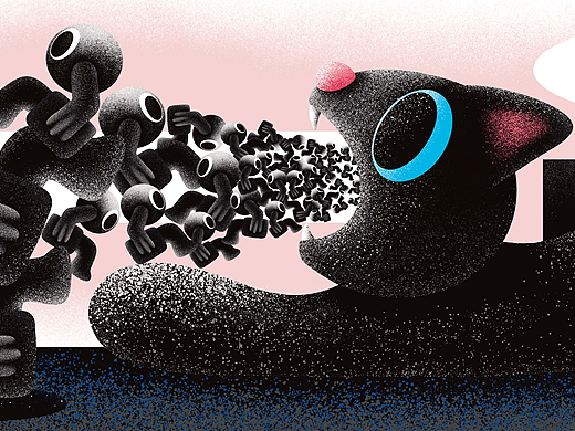 潮牌滑板的合作——潮流艺术插画品牌运用