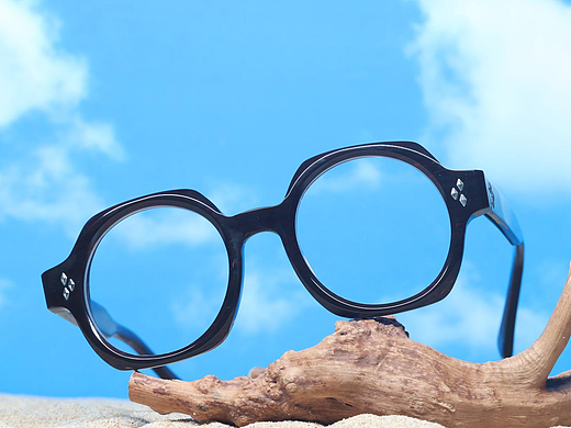 眼镜工厂定制_同JMM款玳瑁色胶架眼镜MF7705-新创森