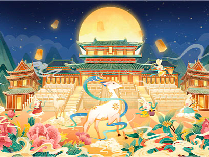 去年画的一些国风类的插画