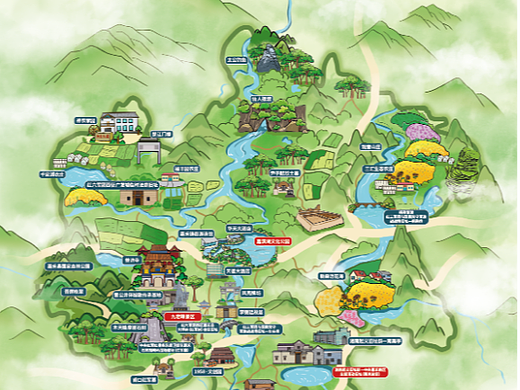 嘉禾县旅游地图 宣传手册