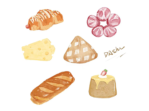 手绘面包店菜单