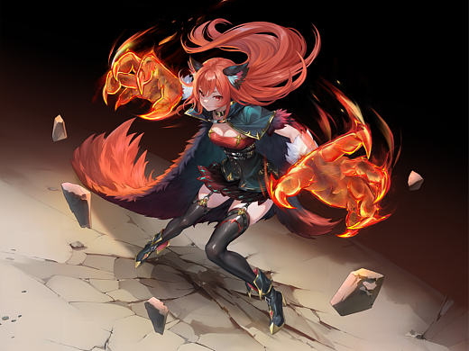 狼娘 《Pixel Saga: Squad RPG》角色(个人主页-ZNjg3ODQ1OTY=) - 游戏原画 - 站酷设计师非斯特原创素材 - 站酷ZCOOL