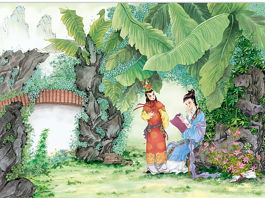 《紅樓夢》封面（個人主頁-ZNjYzODA3MzI=） - 兒童插畫 - 站酷設(shè)計師侎雪原創(chuàng)素材 - 站酷ZCOOL