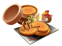 云南大乔饼插画包装设计