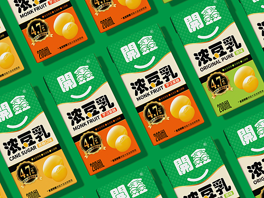 “豆”选開鑫☉“豆”是好豆 | 開鑫浓豆乳包装设计