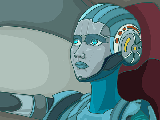 在城市中逐渐机械