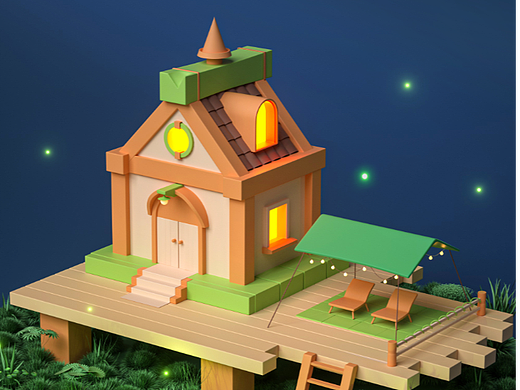 C4D小房子（個(gè)人主頁(yè)-ZNjA2OTk0OTY=） - 建筑/空間 - 站酷設(shè)計(jì)師sadie邵原創(chuàng)素材 - 站酷ZCOOL