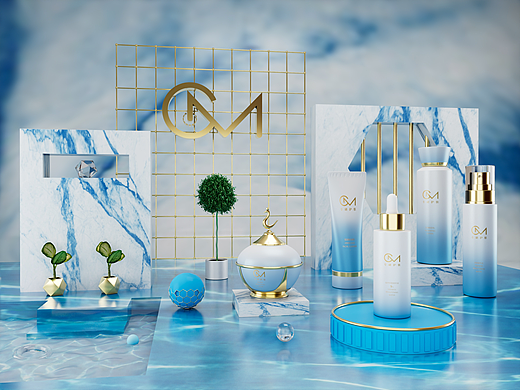 化妆品 | 护肤品 | 产品渲染| 场景渲染| C4D
