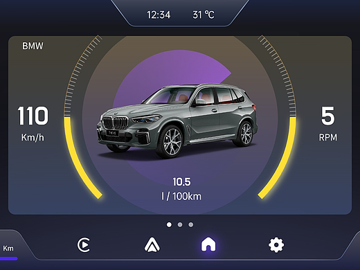 BMW 5 燃油车改装屏设计