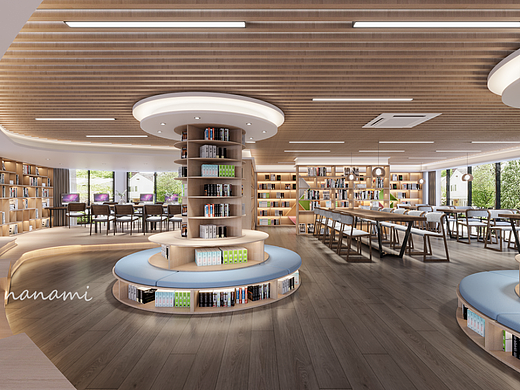 星夜设计--原木图书馆设计