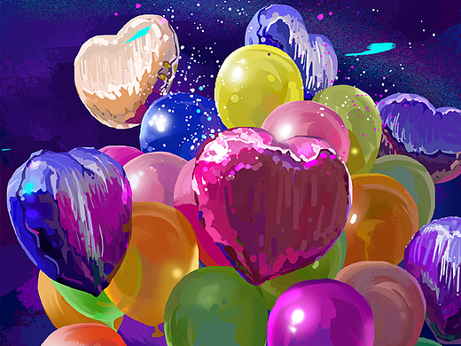 《气球》（个人主页-ZNjI5NzIyNTI=） - 创作习作 - 站酷设计师嗑瓜子的猫i原创素材 - 站酷ZCOOL